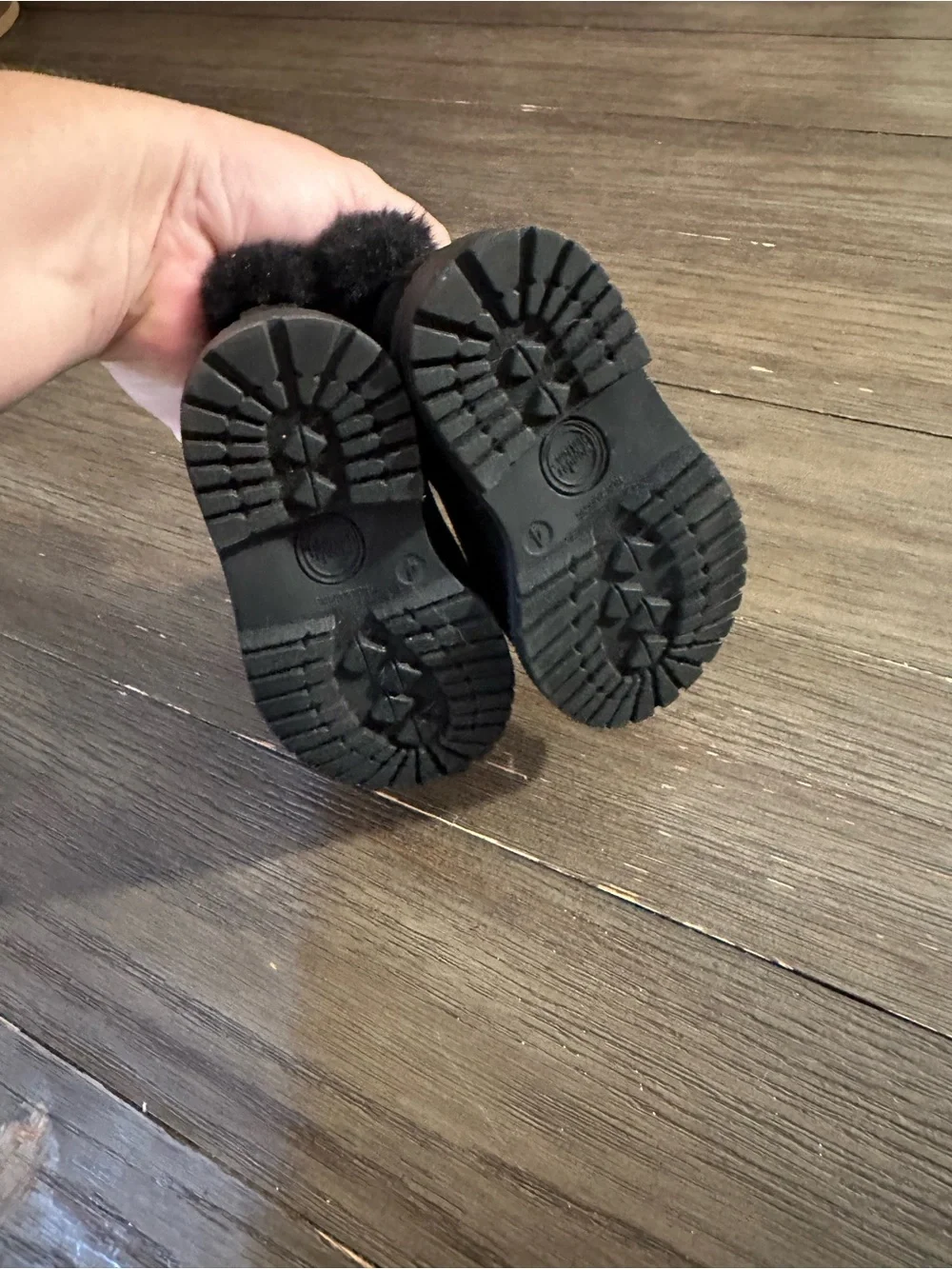 Sz 4 Toddler Black Cat Face Glitter Ankle Boots